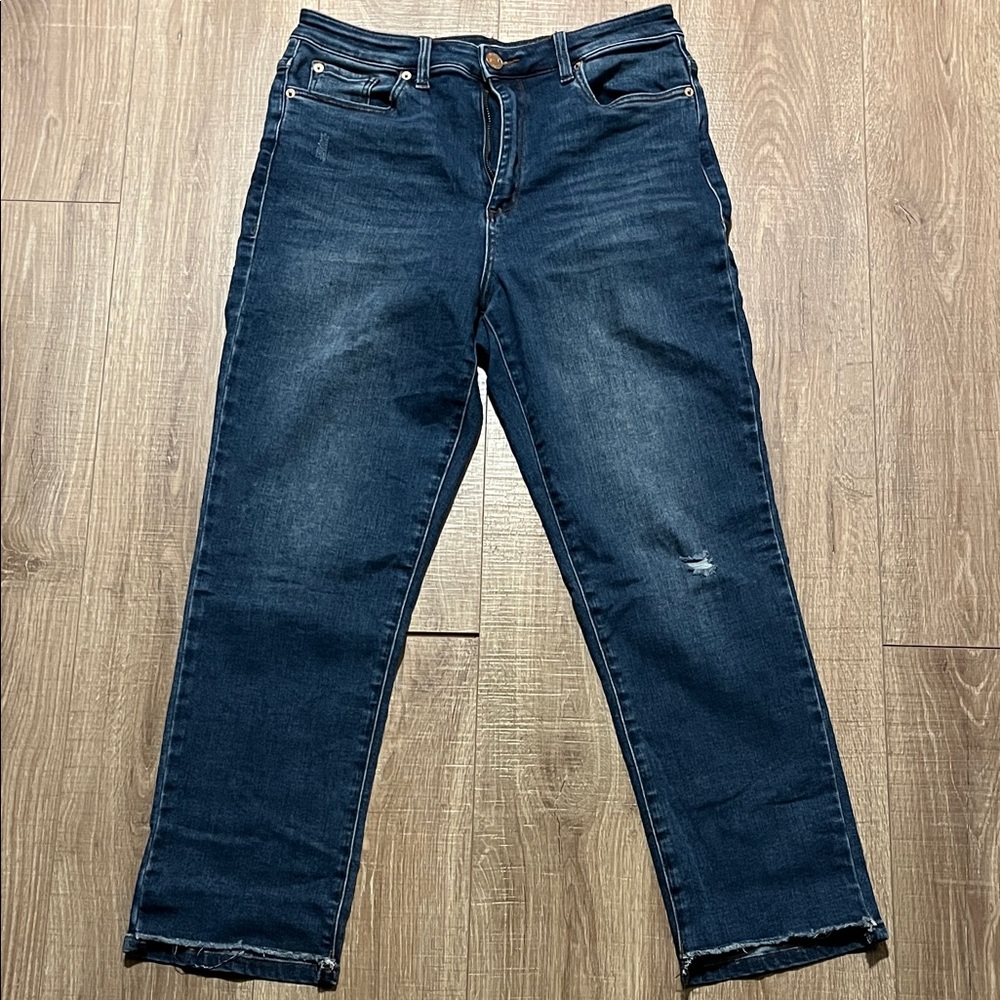 STS Blue Women's Dark Wash High Rise Stretchy Straight Leg Jeans